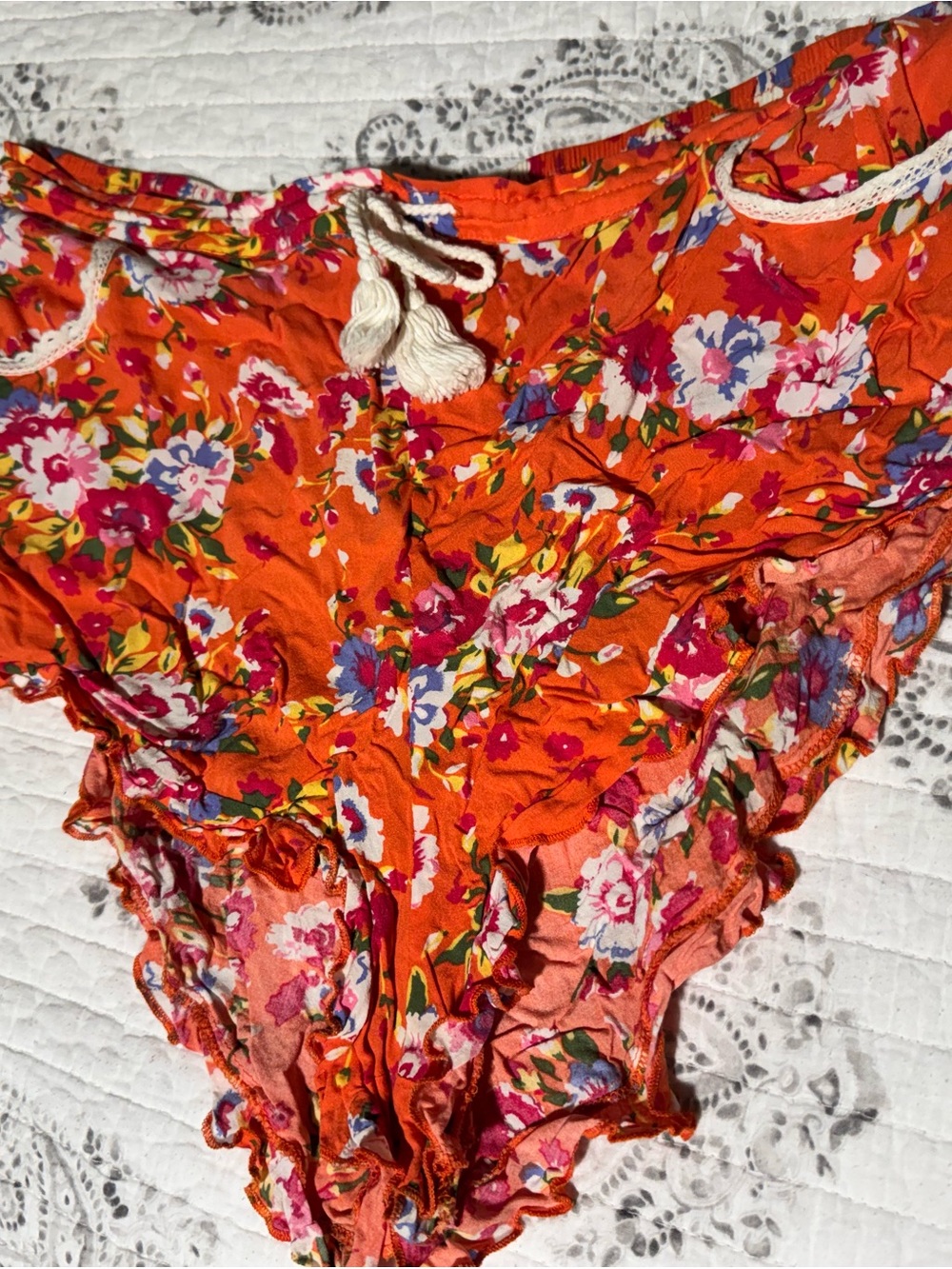 Spell Revolver Floral Drawstring Shorts Large 🦄 VHTF size